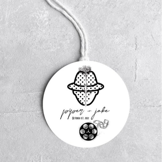 Film Noir - Weiß - Paare MultiUse Gefälligkeitsauf Runder Aufkleber