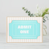 Film-Party-Brown-Blau Einladung (Stehend Vorderseite)