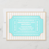 Film-Party-Brown-Blau Einladung (Rückseite)