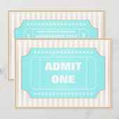 Film-Party-Brown-Blau Einladung (Vorne/Hinten)