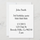 Film Popcorn Einladung (Rückseite)