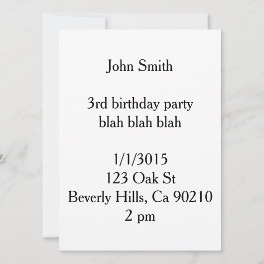 Film Popcorn Einladung (Rückseite)