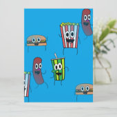 Film Popcorn Einladung (Stehend Vorderseite)