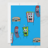 Film Popcorn Einladung (Vorderseite)