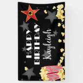 Film-Popcorn-Fahne Banner (Vertikal)