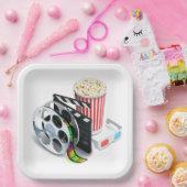 Film- & Popcorn-Partyplatten Pappteller (Party)