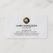 Film Reader Icon Film Editor Premium Business Card Visitenkarte (Vorderseite)