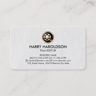 Film Reader Icon Film Editor Premium Business Card Visitenkarte