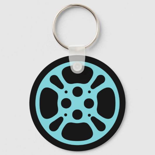Film Reel / Movie Reel Keychain (Blue) Schlüsselanhänger (Vorderseite)