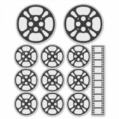 Film Reel / Movie Reel Temporary Tattoo Aufkleber (Vorderseite)