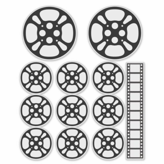 Film Reel / Movie Reel Temporary Tattoo Aufkleber (Vorderseite)