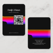 Film Roll Kamera QR Code Schwarz Visitenkarte (Vorne/Hinten)
