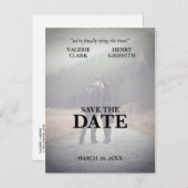 Film Save the Date Foto Ankündigungspostkarte (Vorne/Hinten)