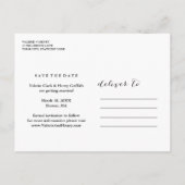 Film Save the Date Foto Ankündigungspostkarte (Rückseite)