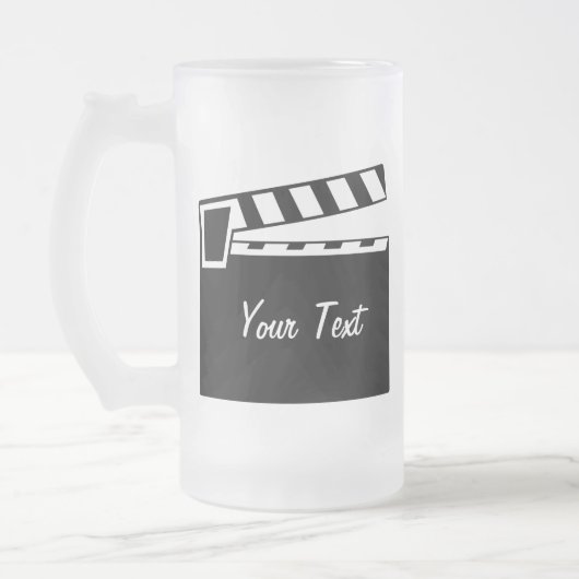 Film-Schiefer Clapperboard Brett Mattglas Bierglas (Links)