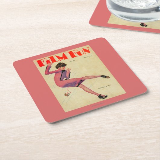 Film-Spaß-Titelseite Rechteckiger Pappuntersetzer (angewinkelt)