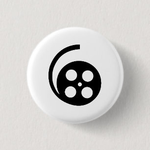 Film-Spulen-Piktogramm-Knopf Button
