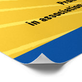 Film Star Bar Mitzvah Poster Yellow Blue (Ecke)