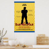 Film Star Bar Mitzvah Poster Yellow Blue (Küche)