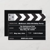 Film Star Kino Clapper Hollywood Einladung (Vorne/Hinten)