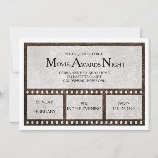 Film-Streifen-Einladung Einladung (Vorderseite)