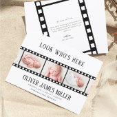 Film Strip Foto Collage Geburtsankündigung Save The Date