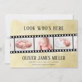 Film Strip Foto Collage Geburtsankündigung Save The Date (Vorderseite)
