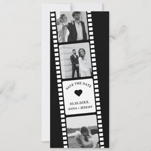 Film Strip Foto Stand Lesezeichen Save the Date Einladung (Vorderseite)