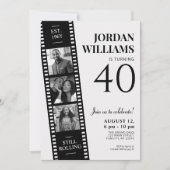 Film Strip Invite, Hollywood Movie Custom Birthday Einladung (Vorderseite)