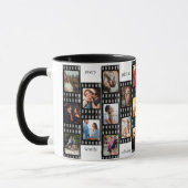 Film Strip Photo Collage Custom 26-Photo Memory Tasse (Links)
