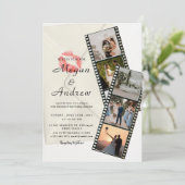 Film Strip Photo wedding Invitation (Stehend Vorderseite)