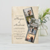 Film Strip Photo wedding Invitation (Stehend Vorderseite)
