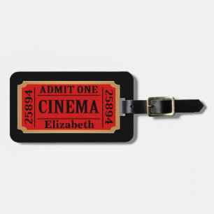 Film-Ticketabschnitt u. Name Gepäckanhänger