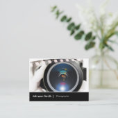 Film TV Fotograf Cinematographer Camera Lens Visitenkarte (Stehend Vorderseite)