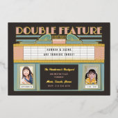 Film Twins Geburtstagsparty Folieneinladung (Vorderseite)