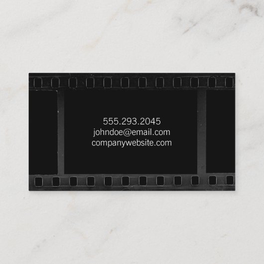 Film und farbenfrohe Kamera Visitenkarte (Rückseite)