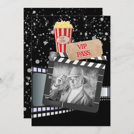 Film VIP Foto Erwachsene Hollywood Party Einladung (Vorne/Hinten)