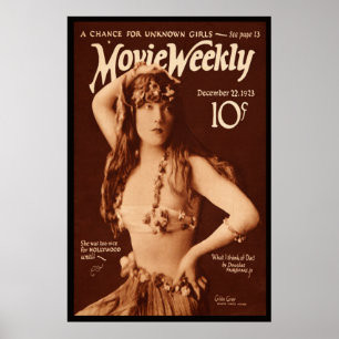 Film Weekly mit Gilda Gray Poster