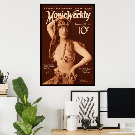 Film Weekly mit Gilda Gray Poster (Heimbüro)