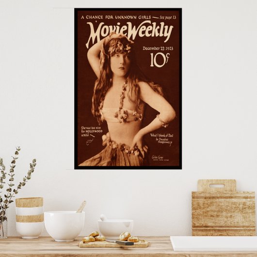 Film Weekly mit Gilda Gray Poster (Küche)