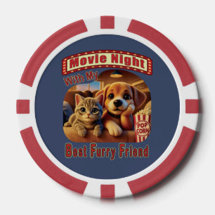Filmabend - Beste Furry Friend - Niedliche Katze & Pokerchips