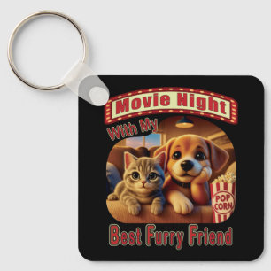 Filmabend - Beste Furry Friend - Niedliche Katze & Schlüsselanhänger
