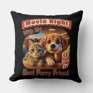 Filmabend - Bester pelziger Freund - Süße Katze &  Kissen