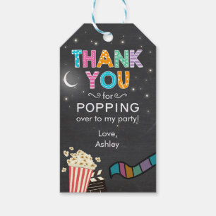 Filmabend danke für die Gabe Tags Kino Geschenkanhänger