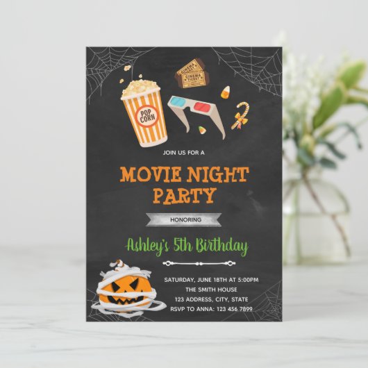 Filmabend - Einladung (Stehend Vorderseite)