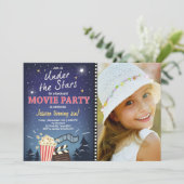 Filmabend Einladung unter den Sternen (Stehend Vorderseite)