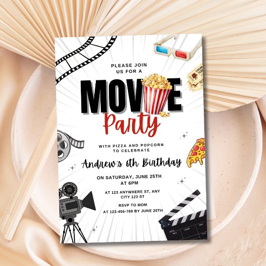 Filmabend Einladung zum Geburtstag, schlafen über