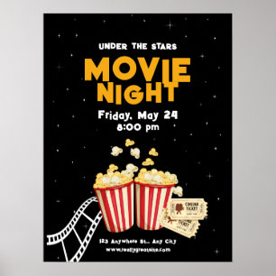 Filmabend Flyer, Filmabend Geburtstagsparty Poster