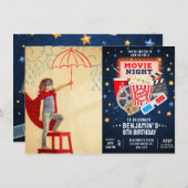 Filmabend Foto Geburtstag Einladung (Vorne/Hinten)