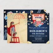 Filmabend Geburtstag Foto Einladung (Vorne/Hinten)